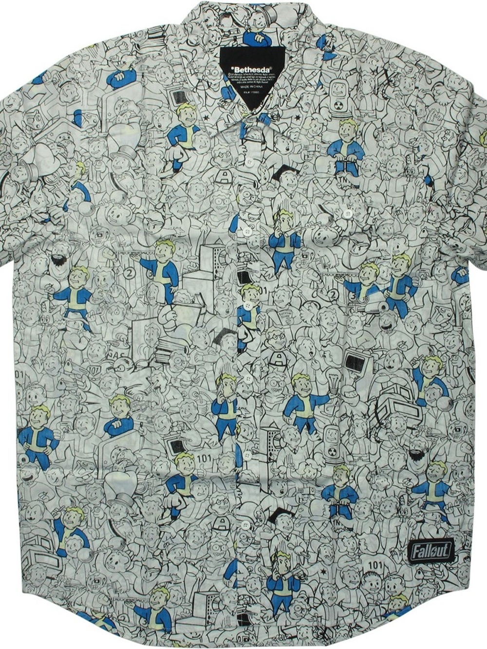 Fallout Vault Boy Short-Sleeve Shirt Men’s Size Medium